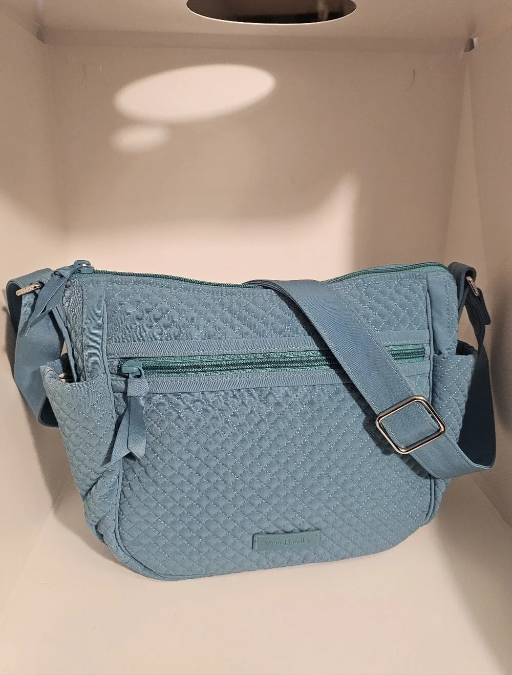 Vera Bradley Blue Crossbody Fabric Purse - EUC